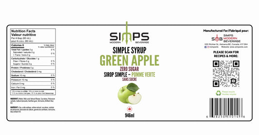 Simps - ZERO SUGAR Green Apple Syrup