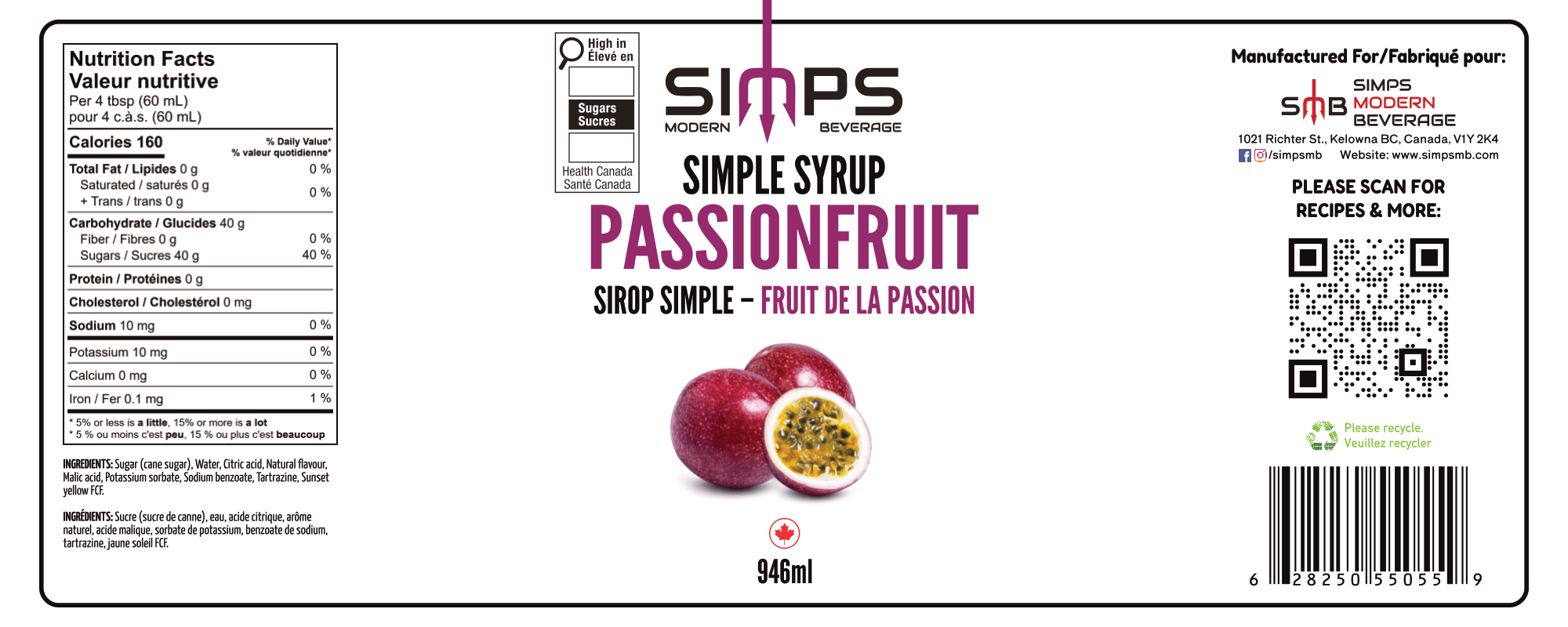 Simps - Passionfruit Syrup