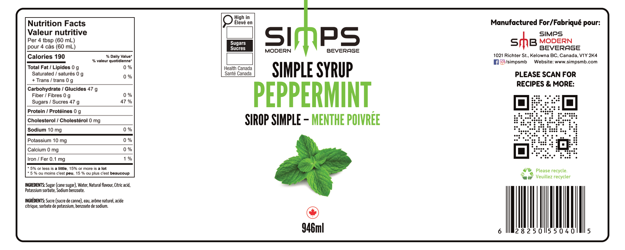 Simps - Peppermint Syrup