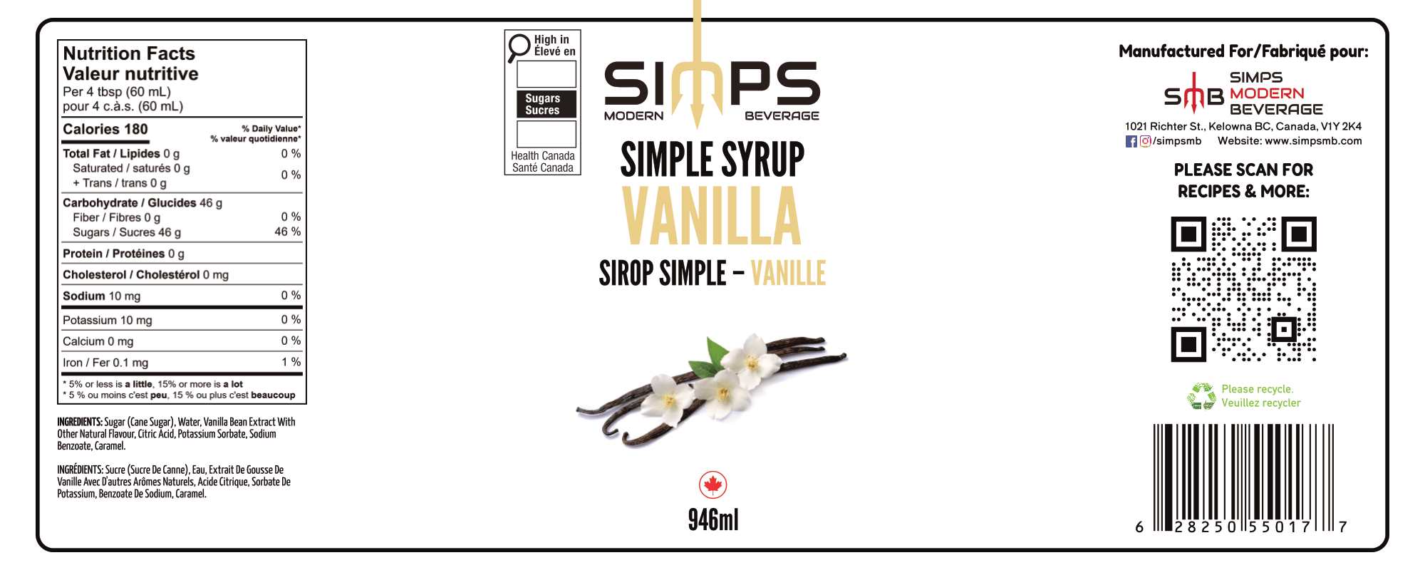 Simps - Vanilla Syrup