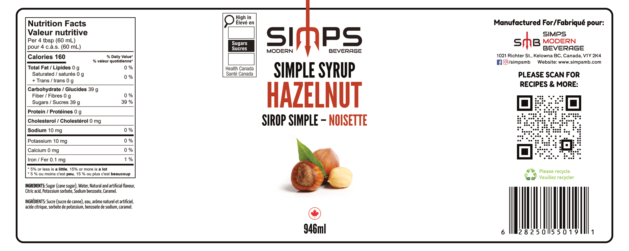 Simps - Hazelnut Syrup