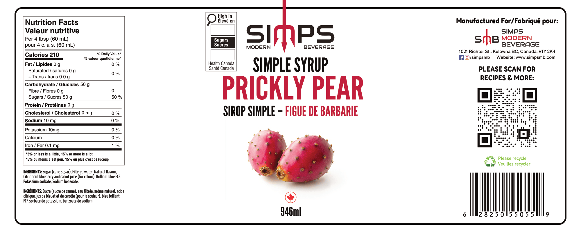 Simps - Prickly Pear Syrup