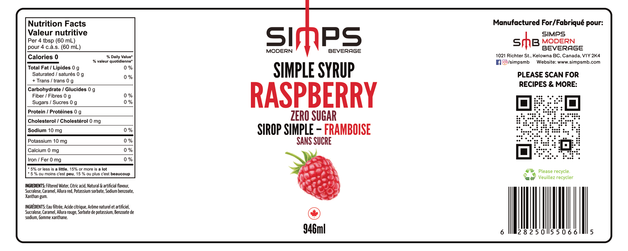Simps - Raspberry Zero Sugar Syrup