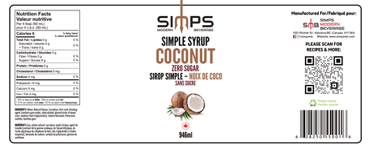 Simps - Coconut Zero Sugar Syrup