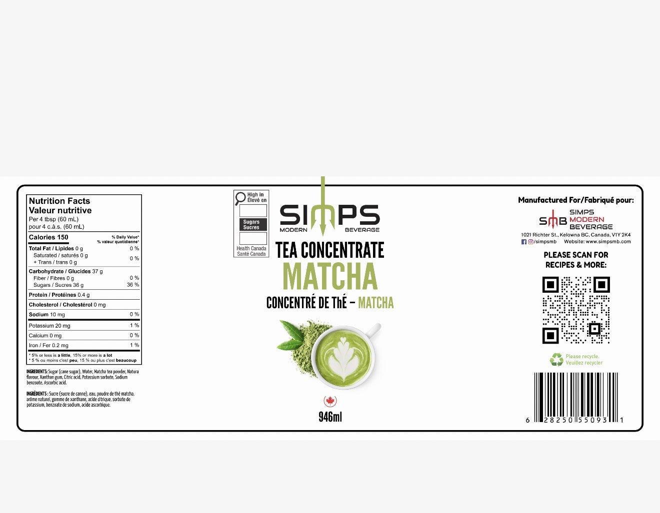Simps - Matcha Tea Concentrate