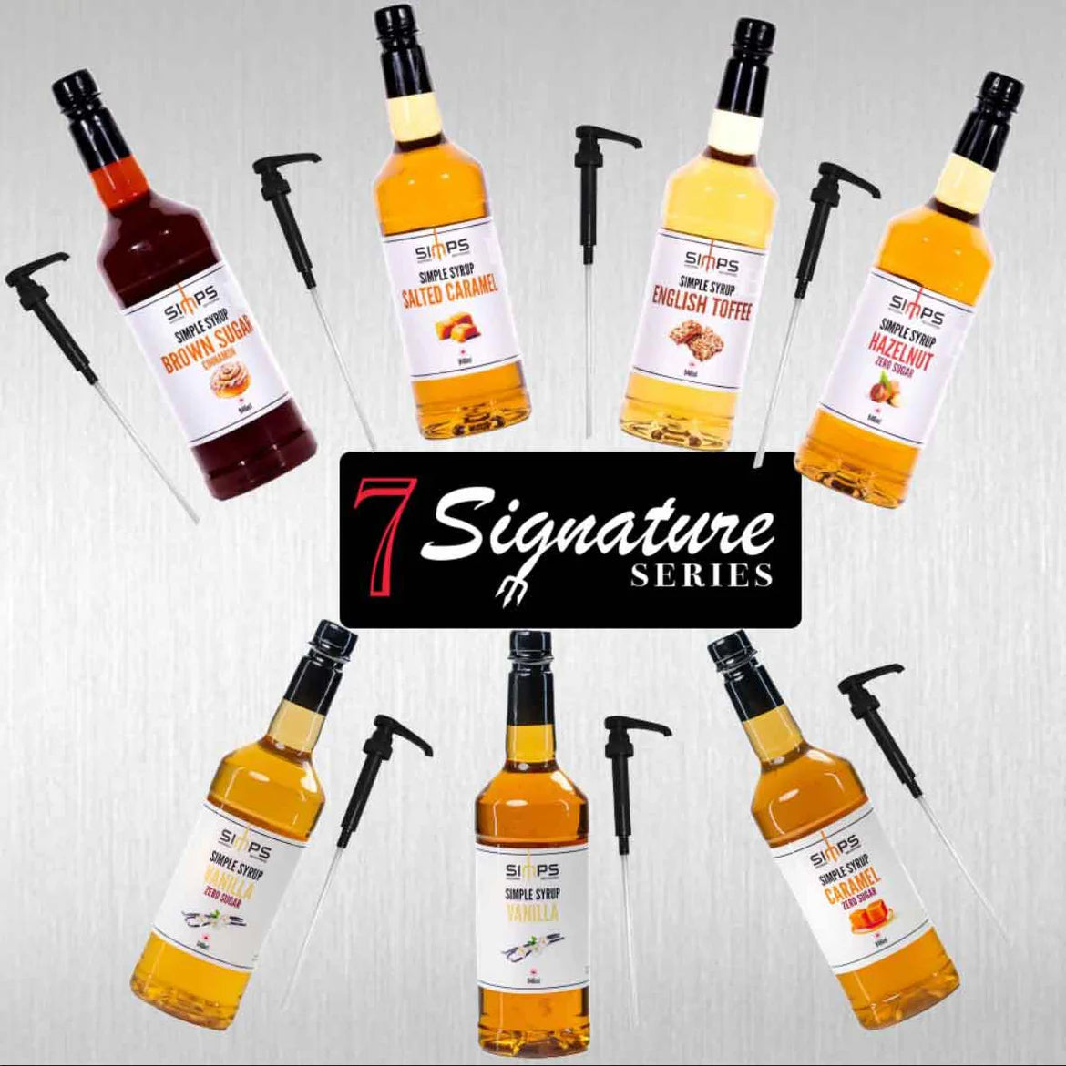 Signature 7: 7 syrups + 7 pumps + free Shipping